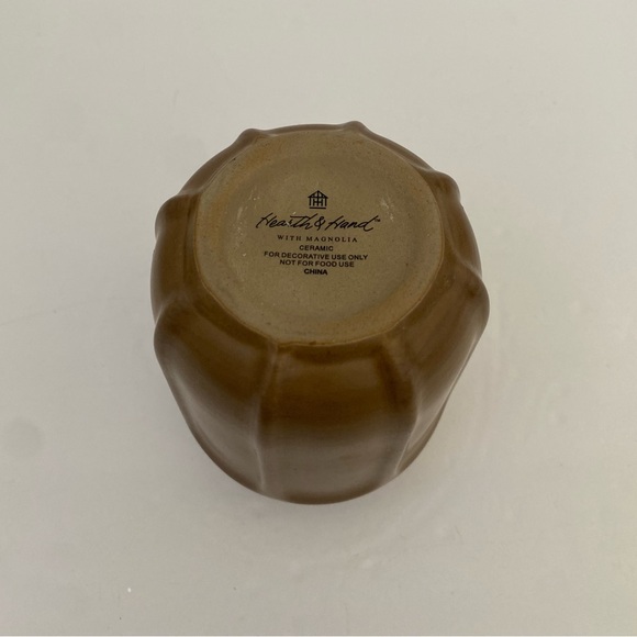 Hearth & Hand With Magnolia 5” Faceted Ceramic Vase Brown - Picture 5 of 5